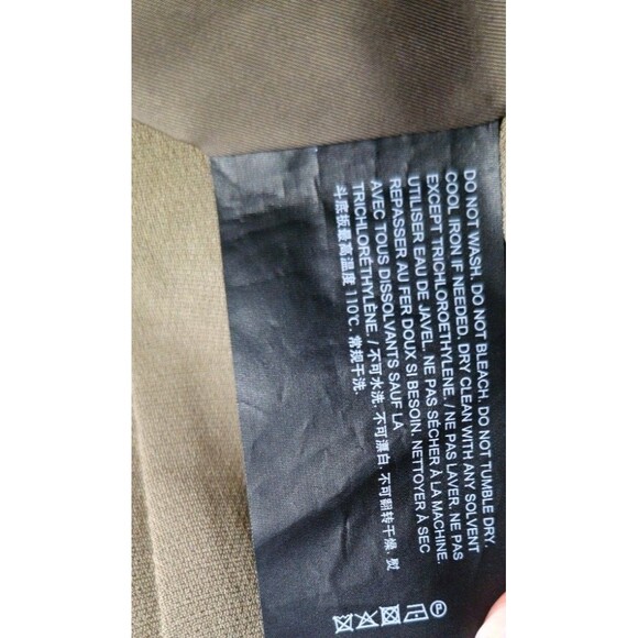 Theory Dolman Shift Dress Olive Green Size 0 Office Career Businesses Casual - Picture 10 of 11